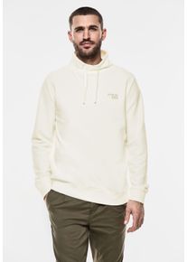 Street One MEN Herren Sweatshirt, weiß, casual, Gr. M, unifarben, Sweatware, 63% Polyester, 34% Baumwolle, 3% Elasthan, Sweatshirts, im angenehmen