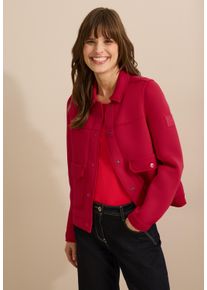 Cecil Damen Kurzjacke, rot, casual, Gr. L, unifarben, Stoff, Obermaterial: 93% Polyester, 7% Elasthan; Futter: 100% Polyester, Jacken, aus