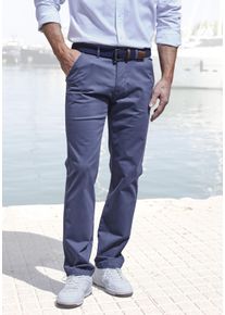 John Devin Herren Chinohose "regular-fit", blau, casual, Gr. 32, unifarben, Web, Obermaterial: 98% Baumwolle, 2% Elasthan, Hosen, aus elastischer