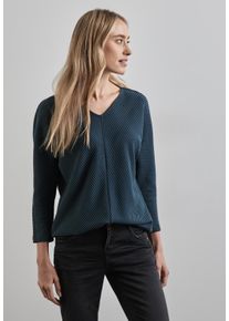 Street One Damen 3/4-Arm-Shirt, grün, casual, Gr. 36, unifarben, Stoff, 68% Polyester, 18% Baumwolle, 12% Viskose, 2% Elasthan, Shirts, mit 3/4 Ärmeln