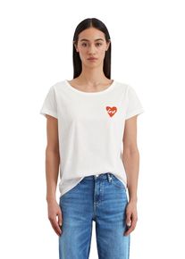 Marc O'Polo MARC O'POLO Damen T-Shirt, weiß, casual, Gr. S, bedruckt, Single Jersey, Obermaterial: 100% Baumwolle, Shirts