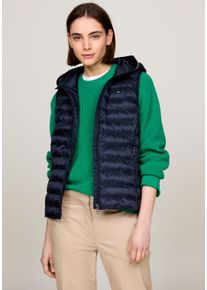 Tommy Hilfiger Damen Steppweste "LW PADDED GLOBAL STRIPE VEST", blau, casual, Gr. XXXL, unifarben, Web, Obermaterial: 100% Polyester, Westen,