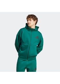 Herren Kapuzensweatshirt "M Z.N.E. FZ", grün, sportlich, Gr. M, adidas Sportswear, Obermaterial: 57% Polyester, 43% Baumwolle, Sweatshirts