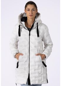 LPO Damen Steppjacke "MARA II LONG", weiß, sportlich, Gr. 48, 100% Polyester, Jacken, auch in Großen Größen erhältlich
