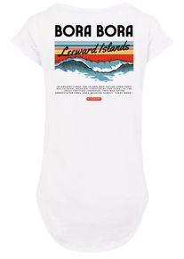 F4NT4STIC Damen T-Shirt "PLUS SIZE Bora Bora Leewards Island", weiß, casual, Gr. XL, Obermaterial: 100% Baumwolle, Shirts, Print