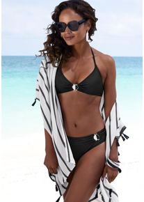 JETTE Damen Triangel-Bikini, schwarz, Gr. 34, Microfaser, Polyamid, Microfaser, Bikini-Sets, mit Zier-Accessoires
