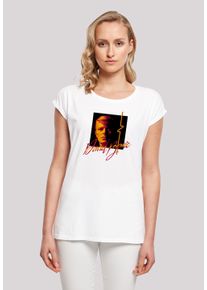 F4NT4STIC Damen T-Shirt "David Bowie Photo Angle 90s'", weiß, casual, Gr. S, Obermaterial: 100% Baumwolle, Shirts, Print