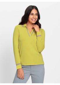 Inspirationen Damen Poloshirt "Poloshirt", grün, Gr. 38, gemustert, mehrfarbig, unifarben, 50% Modal, 44% Polyester, 6% Elasthan, Shirts