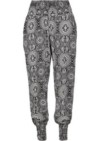 Urban Classics Damen Stoffhose "Urban Classics Damen Ladies Sarong Pants", schwarz-weiß, Gr. S, unifarben, 100% Viskose, Hosen
