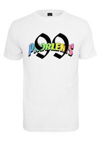 MisterTee Herren T-Shirt "MisterTee Herren 99 Problems Rainbow Tee", weiß, casual, Gr. XL, unifarben, 100% Baumwolle, Shirts