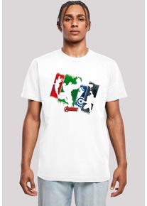 F4NT4STIC Herren T-Shirt "'Marvel Avengers Team Punch Out'", weiß, casual, Gr. XL, Obermaterial: 100% Baumwolle, Shirts, Print
