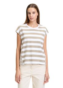 Betty Barclay Damen Kurzarmshirt "Betty Barclay Basic Shirt mit Streifen", grün, casual, Gr. 48, Jersey, Obermaterial: 95% Baumwolle, 5% Elasthan.,