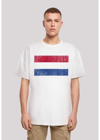 F4NT4STIC Herren T-Shirt "Netherlands NIederlande Holland Flagge distressed", weiß, casual, Gr. XXL, Obermaterial: 100% Baumwolle, Shirts, Print