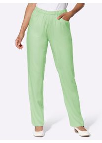 Classic Basics Damen Schlupfhose, grün, Gr. 19, gemustert, mehrfarbig, unifarben, 100% Viskose, Hosen