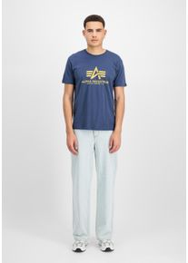 Herren T-Shirt "Alpha Industries Men - T-Shirts Basic T-Shirt BL", blau, Gr. XL, Alpha Industries, Obermaterial: 100% Baumwolle, Shirts