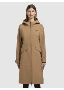 Khujo Damen Regenmantel "FEMKE", beige, casual, Gr. M, unifarben, Canvas, 100% Polyester, Mäntel