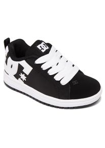 DC Shoes Kinder Sneaker "Court Graffik", Gr. 11, schwarz-weiß, Nubukleder- und/oder Lederobermaterial Leichte Mesh Zunge Mit Schaumstoff gepolsterte