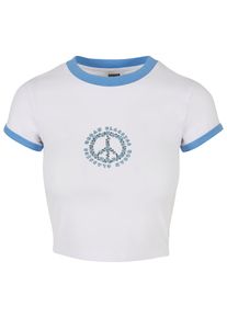 Urban Classics Herren T-Shirt "Urban Classics Damen Ladies Stretch Jersey Cropped Tee", weiß, klassisch, Gr. XXL, unifarben, 95% Baumwolle, 5%