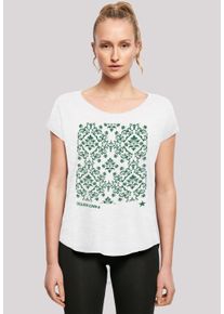 F4NT4STIC Damen T-Shirt "Blumen Muster Grün", weiß, casual, Gr. XXL, Obermaterial: 100% Baumwolle, Shirts, Print