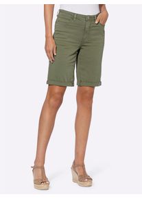 Heine Damen Jeansshorts, grün, Gr. 48, unifarben, 98% Baumwolle, 2% Elasthan, Jeans