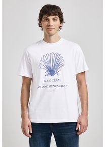 Street One MEN Herren T-Shirt, weiß, casual, Gr. XXL, bedruckt, Web, 100% Baumwolle, Shirts, aus reiner Baumwolle