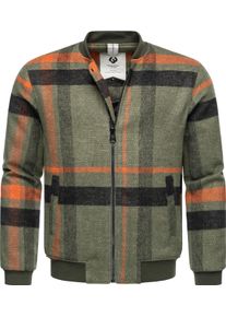 Ragwear Herren Outdoorjacke "Merrbo Check", grün, casual, Gr. XL, Material: 50% Baumwolle, 50% Polyester, Jacken, Warme Herren Übergangsjacke mit