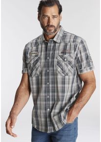 MAN'S WORLD MAN'S WORLD Herren Kurzarmhemd, weiß, casual, Gr. XXL, kariert, Web, Obermaterial: 100% Baumwolle, Hemden, im Karodesign