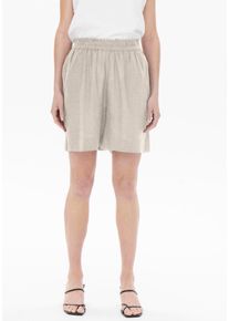 Only Damen Shorts "ONLTOKYO HW LINEN BLEND SHORTS PNT NOOS", weiß, casual, Gr. XS, unifarben, Web, Obermaterial: 55% Leinen, 45% Viskose, Hosen