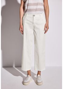 Street One Damen Chinohose, weiß, casual, Gr. 44, unifarben, Web, 97% Baumwolle, 3% Elasthan, Hosen