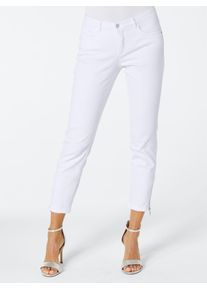 Damen 5-Pocket-Jeans, weiß, Gr. 20, CREATION L PREMIUM, unifarben, 91% Baumwolle, 6% Polyester, 3% Elasthan, Jeans