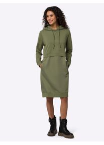 Heine Damen Shirtkleid "Shirtkleid", grün, Gr. 36, unifarben, 95% Baumwolle, 5% Elasthan, Besatz:100% Polyester, Kleider
