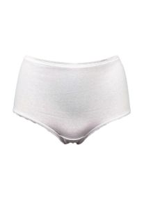 MY BASIC Damen Midislip "Midi cotton brief", Gr. L, weiß, Obermaterial: 95% Baumwolle, 5% Elasthan, unifarben, Unterhosen, Midi brief cotton