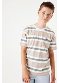 Garcia Jungen T-Shirt, weiß, casual, Gr. 176, gestreift, Jersey, Obermaterial: 100% Baumwolle, Shirts, mit Brust Print for BOYS
