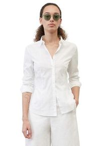 Marc O'Polo MARC O'POLO Damen Hemdbluse "Blouse, kent collar, long sleeved, slim fit, classic style", weiß, casual, Gr. 34, Web, Obermaterial: 96% Baumwolle, 4%