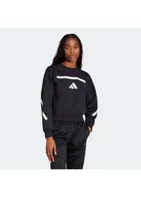 Damen Sweatshirt "W Z.N.E. SWT", schwarz-weiß, sportlich, Gr. XXL, adidas Sportswear, Obermaterial: 57% Polyester, 43% Baumwolle, Sweatshirts