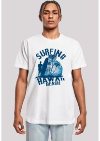 F4NT4STIC Herren T-Shirt "Hawaii Surf Beach Summer", weiß, casual, Gr. XL, Obermaterial: 100% Baumwolle, Shirts, Premium Qualität