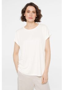 Damen Rundhalsshirt, weiß, casual, Gr. XS, SENSES.THE LABEL, unifarben, Material: 70% Modal, 30% Polyester, Shirts, mit Necktape