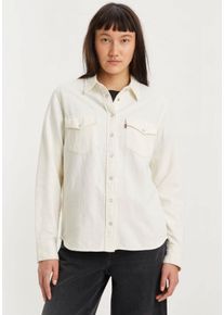 Levi's LEVI'S Damen Jeansbluse "ESSENTIAL WESTERN", weiß, Basic, Gr. XS, Denim/Jeans, Obermaterial: 76% Baumwolle, 24% Hanf, Blusen, mit Brusttaschen mit