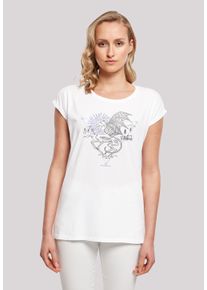 F4NT4STIC Damen T-Shirt "Harry Potter Thestral Line Art", weiß, casual, Gr. XS, Obermaterial: 100% Baumwolle, Shirts, Print