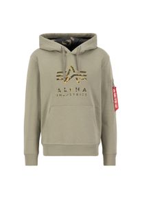 Herren Hoodie "Alpha Industries Men - Hoodies Camo TPU Hoodie", grün, Gr. L, Alpha Industries, Obermaterial: 80% Baumwolle, 20% Polyester, Sweatshirts
