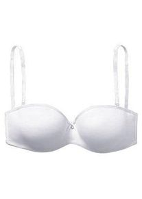 Lascana Damen Multiway-BH, Gr. 80, weiß, Microtouch, Obermaterial: 80% Polyamid (TACTEL), 20% Elasthan, klassisch, BHs, mit abnehmbaren, normalen und