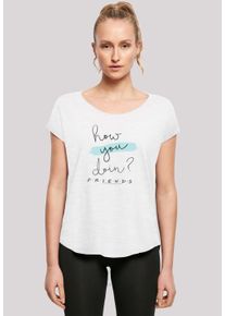 F4NT4STIC Damen T-Shirt "FRIENDS How You Doin? Handwriting", weiß, casual, Gr. XXL, Obermaterial: 100% Baumwolle, Shirts, Print