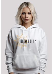 F4NT4STIC Damen Kapuzenpullover "Sunny side up", weiß, casual, Gr. M, Obermaterial: 65% Baumwolle, 35% Polyester, Pullover, Hoodie, Warm, Bequem
