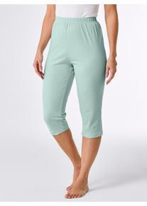 wäschepur WÄSCHEPUR Damen Caprihose, Gr. 36, grün, 100% Baumwolle, gemustert, gepunktet, Hosen