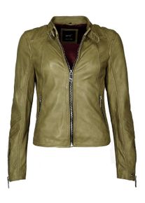 Maze Damen Lederjacke "Lindsay", grün, Gr. XS, Obermaterial: 100% Lammleder / Futter: 100% Polyester, Jacken