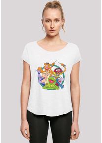 F4NT4STIC Damen T-Shirt "Disney Die Muppets Group Circle", weiß, casual, Gr. XXL, Obermaterial: 100% Baumwolle, Shirts, Print