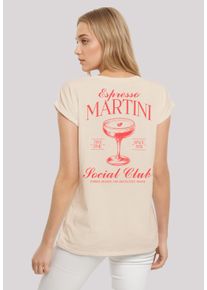 F4NT4STIC Damen T-Shirt "Espresso Martini Social Club", weiß, casual, Gr. XXL, Obermaterial: 100% Baumwolle, Shirts, Premium Qualität