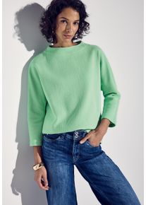 Street One Damen 3/4-Arm-Shirt, grün, casual, Gr. 34, Sweatware, Obermaterial: 76% Baumwolle, 22% Polyester, 2% Elasthan, Shirts, 3/4 Arm mit feiner