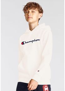 Champion Kinder Kapuzensweatshirt, weiß, sportlich, Gr. XXL, unifarben, Sweatware, Obermaterial: 73% Baumwolle, 27% Polyester, Sweatshirts, für Kinder