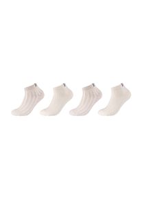 s.Oliver Damen Sneakersocken "Sneakersocken 4er Pack", Gr. 39, weiß, 98% Polyester 2% Elasthan, meliert, Socken